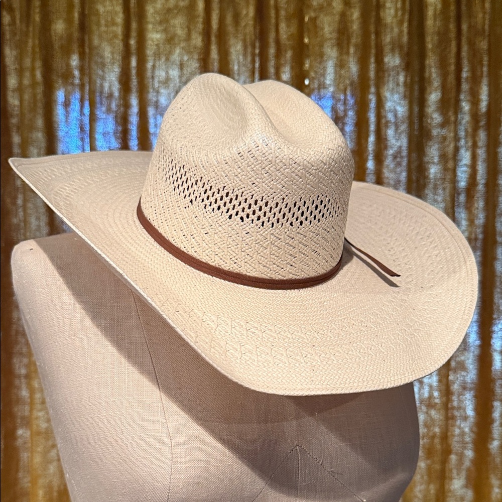 Classic Cream Western Hat with Brown Band